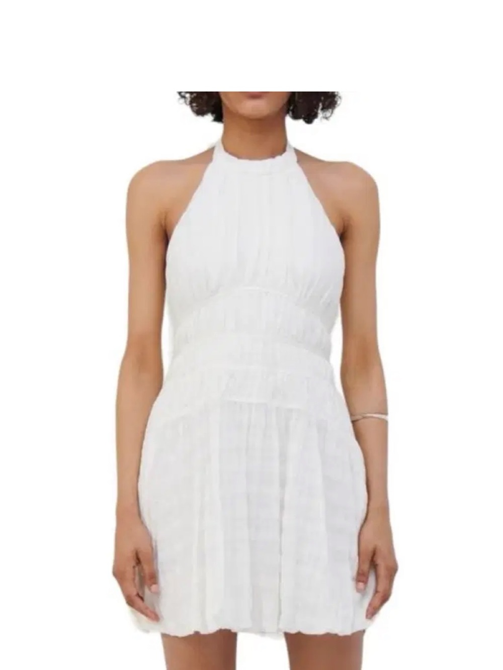 Simkhai
halterneck textured mini dress